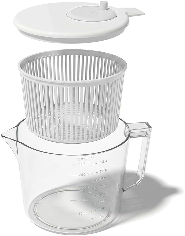 White mini salad spinner, alternate color