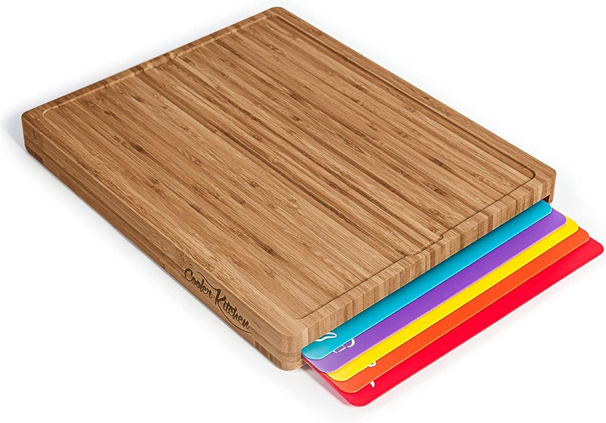 Bamboo cutting board set, light finish - additional view