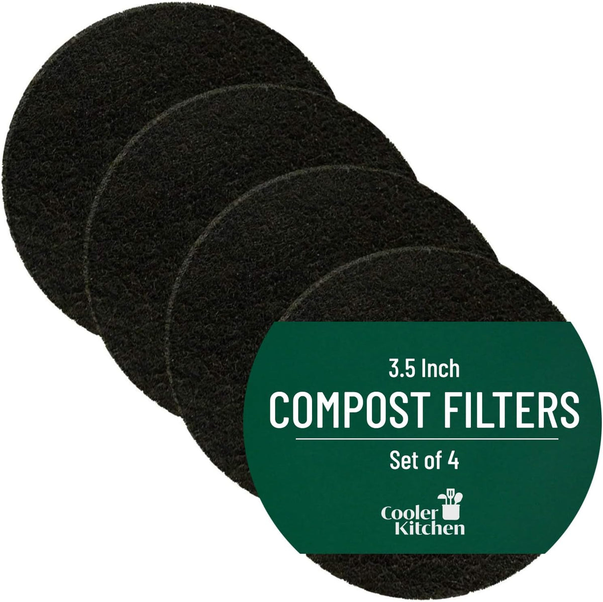 Compost bin filter close-up of the charcoal material
