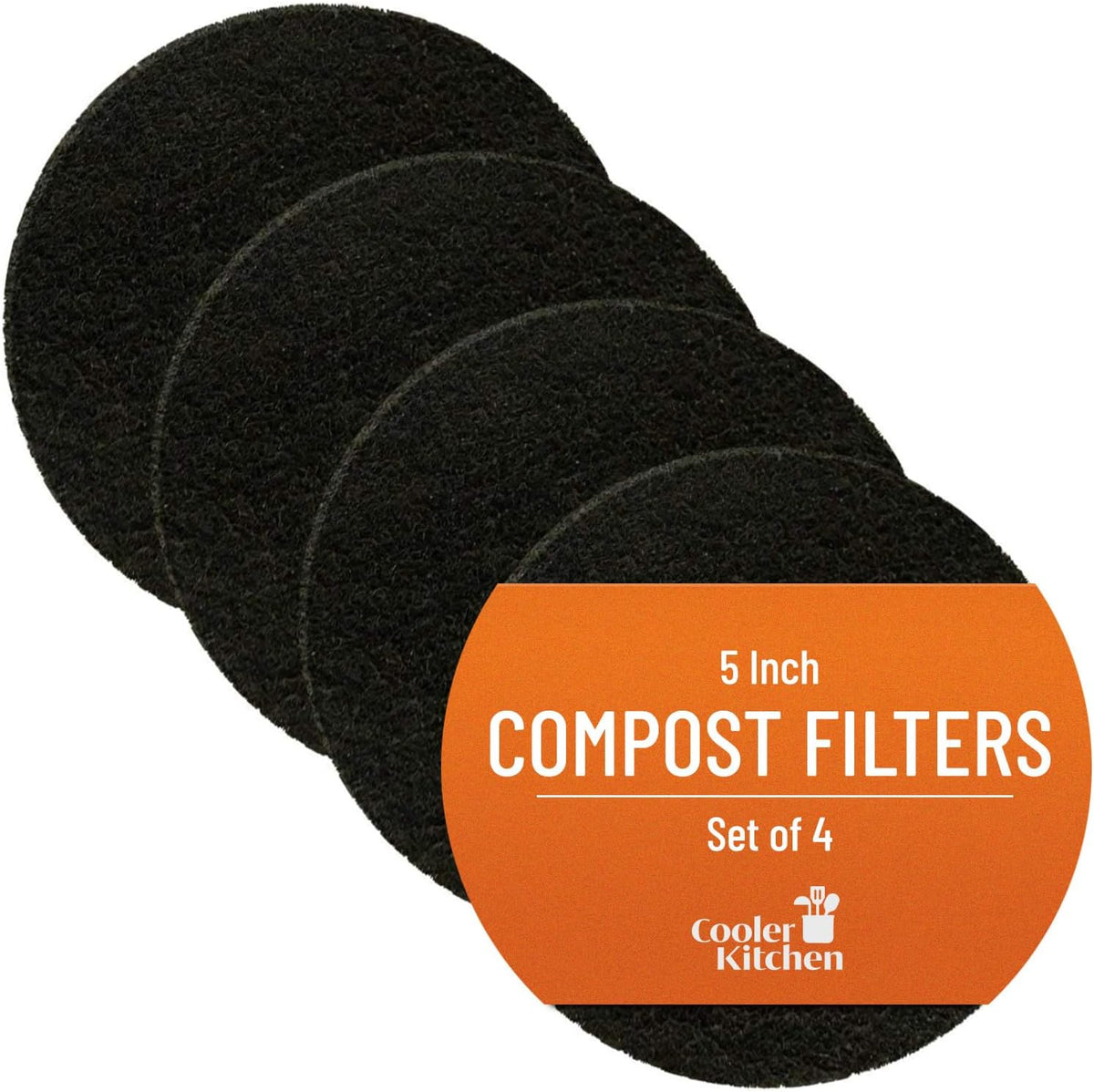 Round activated carbon filters in 3.75 and 5 inch sizes