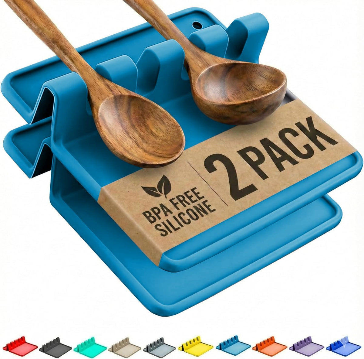 Silicone spoon rest, top view