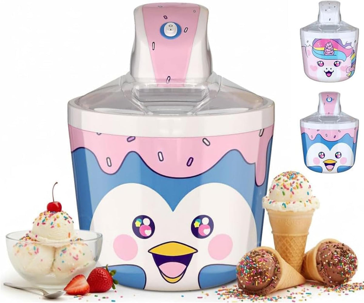 Penguin electric ice cream maker for kids