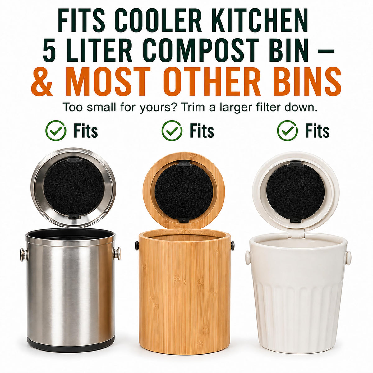 Charcoal Compost Bin Filters (4-Pack)