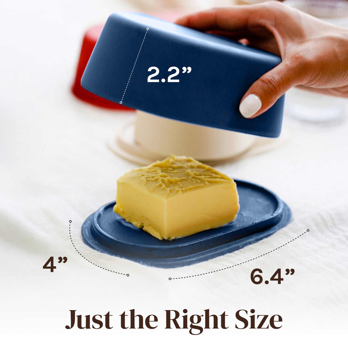 Bamboo butter keeper in cream color