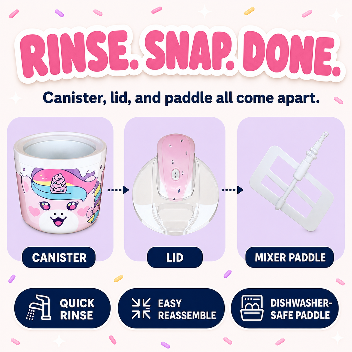 Unicorn ice cream maker for kids - gallery view 5