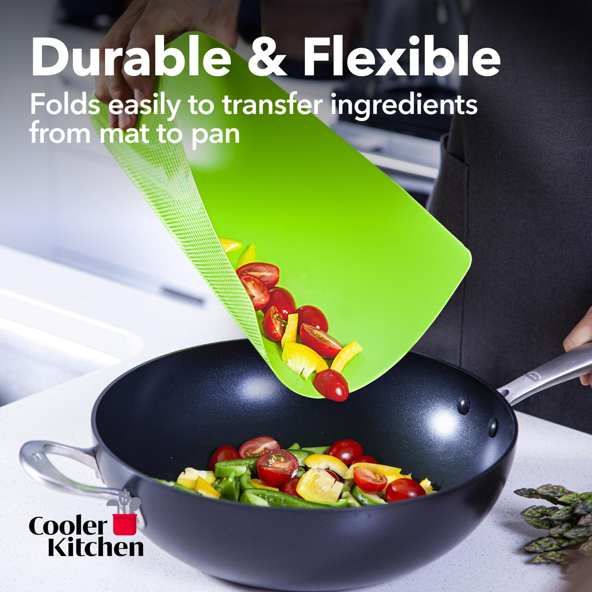Extra Thick Flexible Plastic Cutting Board Mats Set of 6 for Kitchen