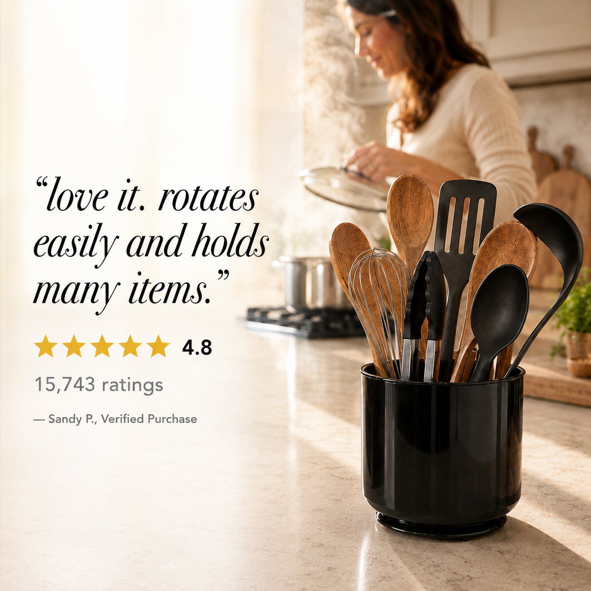 Rotating utensil holder - product graphic 8