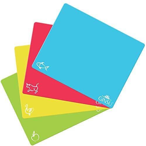 Ginsu cutting mat showing its slip-resistant waffle back