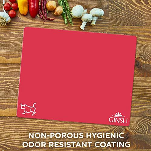 Ginsu cutting board flexing to pour ingredients
