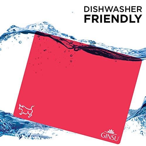 Set of 4 Ginsu cutting mats in red, blue, green and yellow