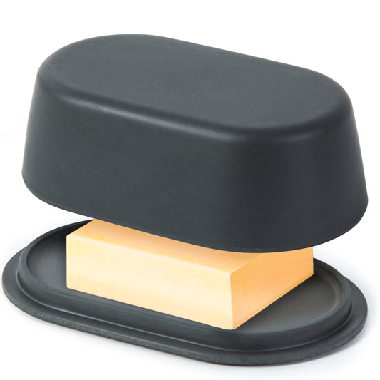 Modern bamboo butter dish with lid for European-style butter
